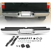 BRYGHT Rear Bumper Assembly Fits for 1996-2004 Toyota Tacoma | Polished Chrome Complete Rear Bumper OEM Part TO1102215