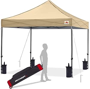 ABCCANOPY Patio Pop Up Canopy Tent 10x10 Commercial-Series (Beige)