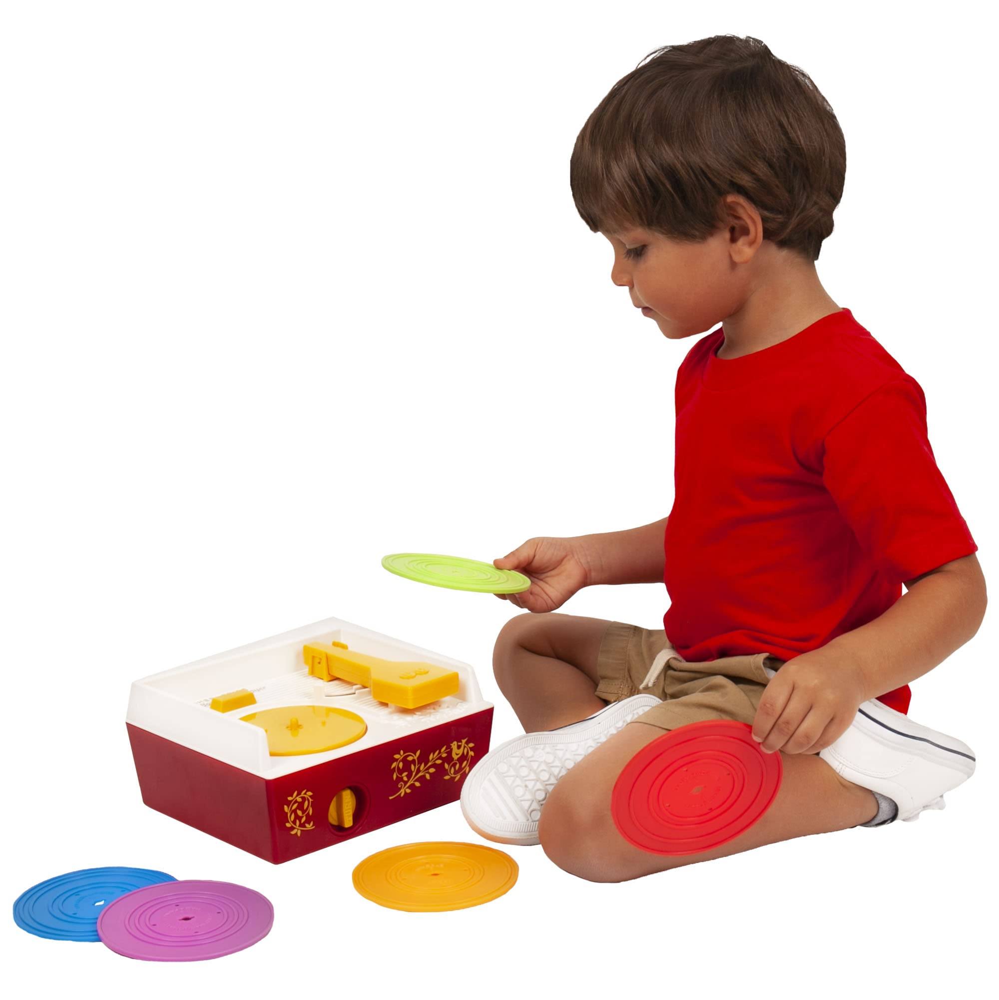 Fisher Price Classics - Record Player - Retro, Tactile Interactive Retro Toy for Kids, Girls, Boys, Toddlers, Baby, Preeschooler, Unisex 18 Months +