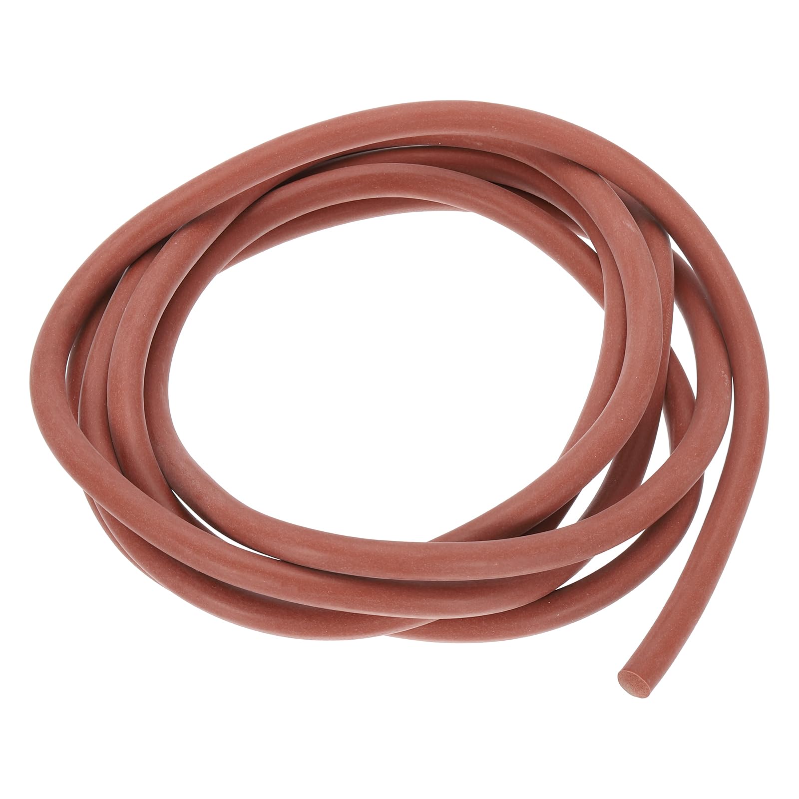 PATIKIL Silicone Foam Seal Strip, 3Meters(9.84Ft) 9mm(0.35") Dia Round High Density Solid Sponge Rubber Weather Stripping Cord for Sealing Gap Blocker Insulation, Red