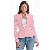 Hybrid & Company Women's Casual Work Office Elegant Open Front Premium Nylon Blazer Jacket