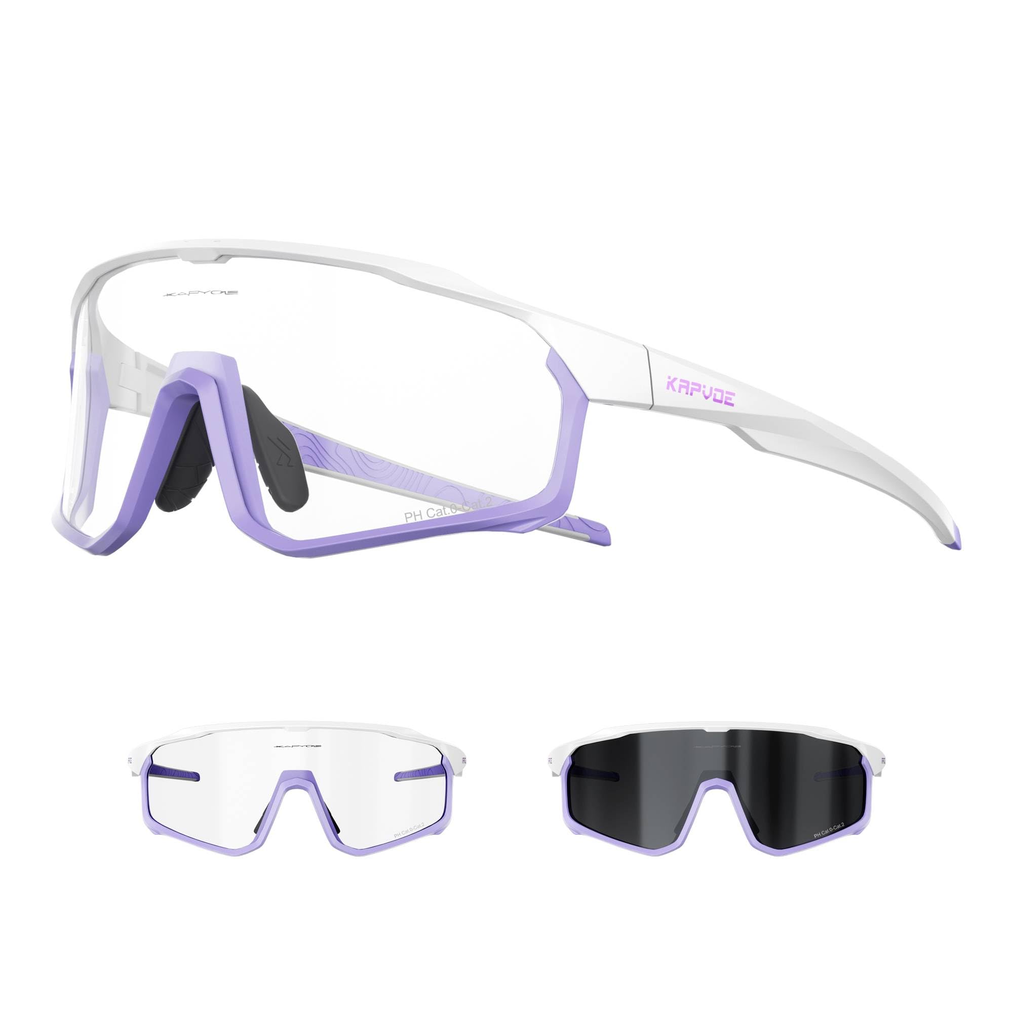 KAPVOE Photochromic Cycling Glasses Men Women Clear Sport MTB Running Baseball Running Golf — image 1