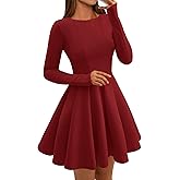 BTFBM Spring Dresses for Women 2026 Long Sleeve High Waist Pleated Flowy Aline Party Wedding Guest Dress Business Casual