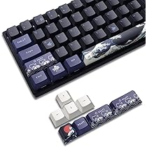 Kiiページ Teclas XVX PBT - Design japonês Great Wave of Kanagawa, conjunto
