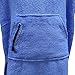 Lightahead Cotton Surf Beach Hooded Poncho Changing Bath Robe Towel with Pocket (Blue) (Adults)