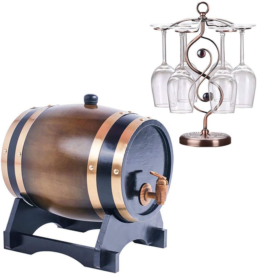 3L Weinfass Aus Kiefernholz Mit Zapfhahn - Ideal Für Whiskey & Wein Lagerung