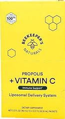 Beekeepers Naturals Liposomal Propolis with Vitamin C 12 Count, 0.27 FZ