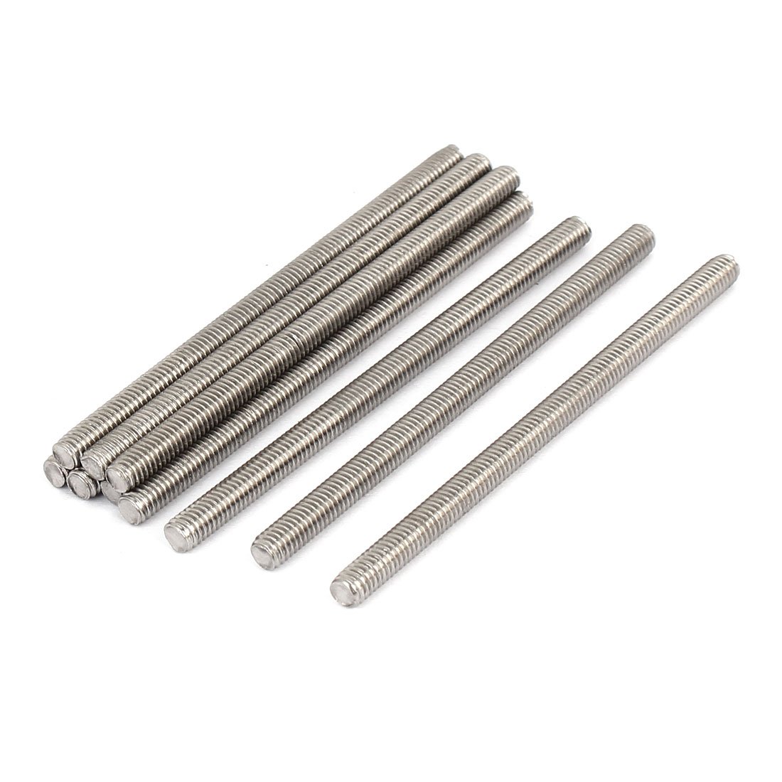 Sourcingmap M4 x 70mm 304 Stainless Steel Fully Threaded Rod Bar Studs Silver Tone 10 Pcs