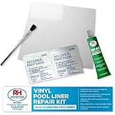 Vinyl Pool Liner Repair Kit - Patch Kit for Pools &amp; Inflatables | Bonds underwater, 20 gauge clear vinyl patch, cement and brush, for pool liners, inflatables and hot tubs