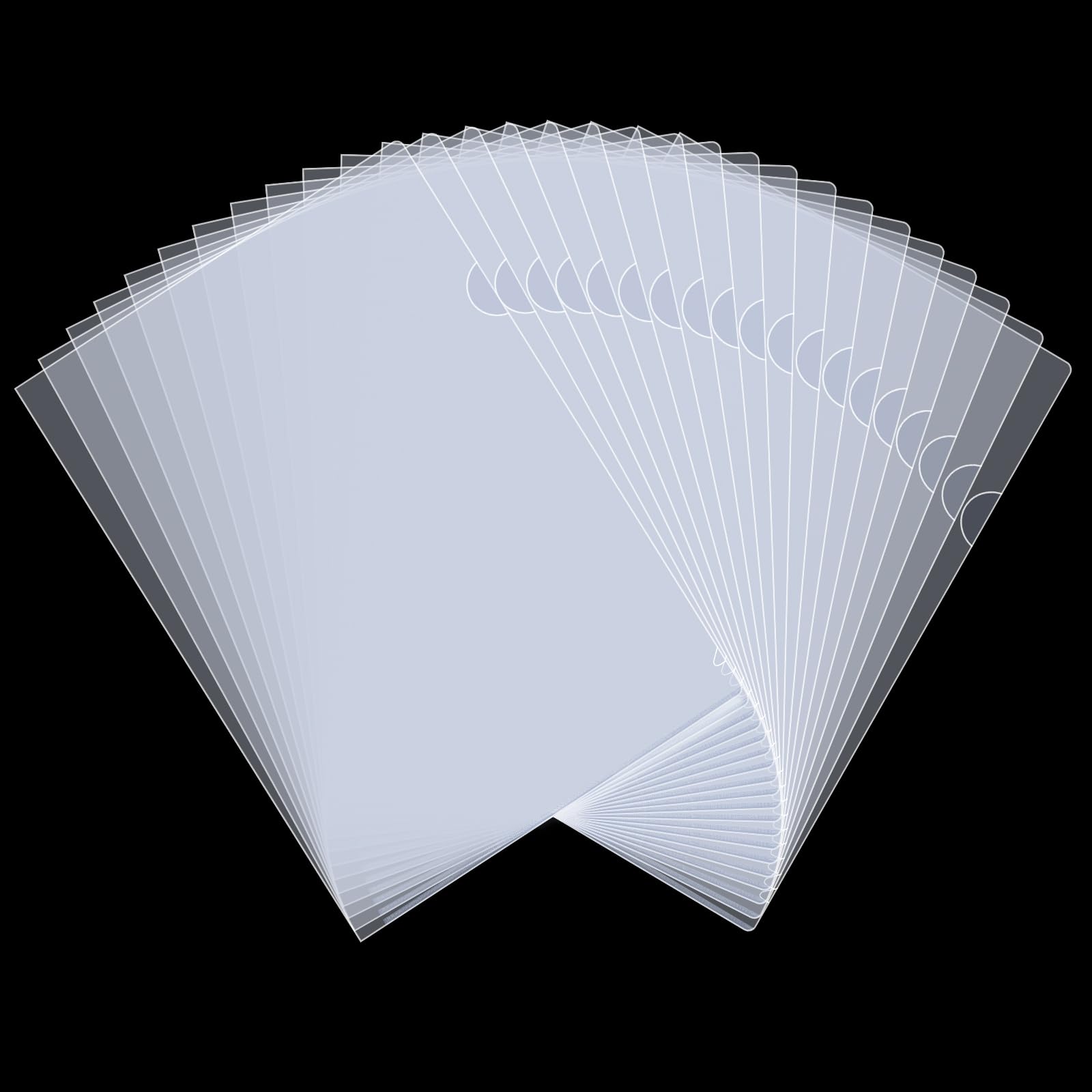 SOYIRI 40 Pack A4 Cut Flush Folders,180 Micron Clear Plastic Folder, Open Top & Side A4 Transparent Wallets File Protection Covers