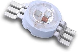 LEDGUHON 10pcs RGB High Power LED Chip 1W Super Bright Light Emitter Components DIY Lighting Project (350mA, Red 2.0-2.4V, Green/Blue 3.0-3.4V)