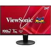 ViewSonic VS2447M 24 Inch 1080p Computer Monitor, 100Hz LED Display | AMD FreeSync, HDMI, VGA, Eye Care, Thin Bezels, Gaming, Laptop, PC, Mac, Anti Glare, 1ms MPRT, Dual Speakers, 250 Nits