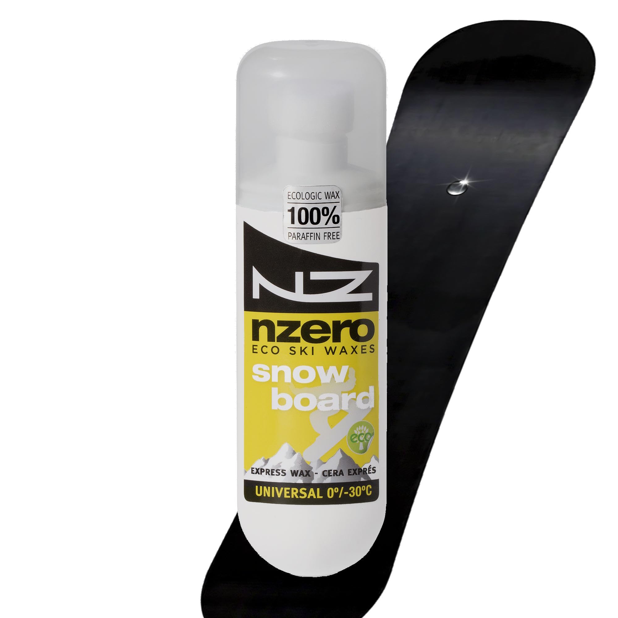 NZERO – Organic fast wax for Snowboarding/Splitboarding| Easy apply to rental snowboards | Suitable for all snow conditions | Protects the Snow | 100 ml