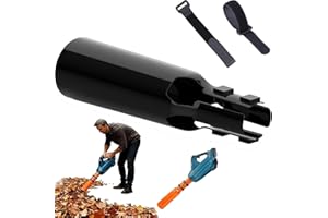 KAFIDI S 15.7-Inch Orange Leaf Blower Attachment, Round Leaf Blower Air Booster, Blade Blower Air Flow Amplifier 2–4 Inch Universal Adapter Lb615/765 and 2–4 Inch Round Nozzle (Black)