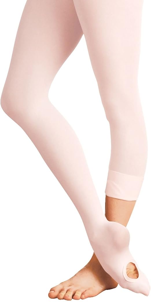 Convertible Pink Ballet Tights for Girls Durable Dancewear for Kids