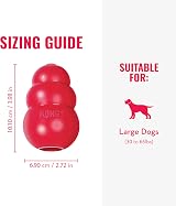 KONG Classic Stuffable Dog Toy Red Rubber For Large Dogs view 4