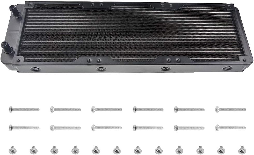BXQINLENX 18 Pipe Aluminum Heat Exchanger Radiator for PC CPU CO2 Laser Water Cool System Computer 360mm(A)