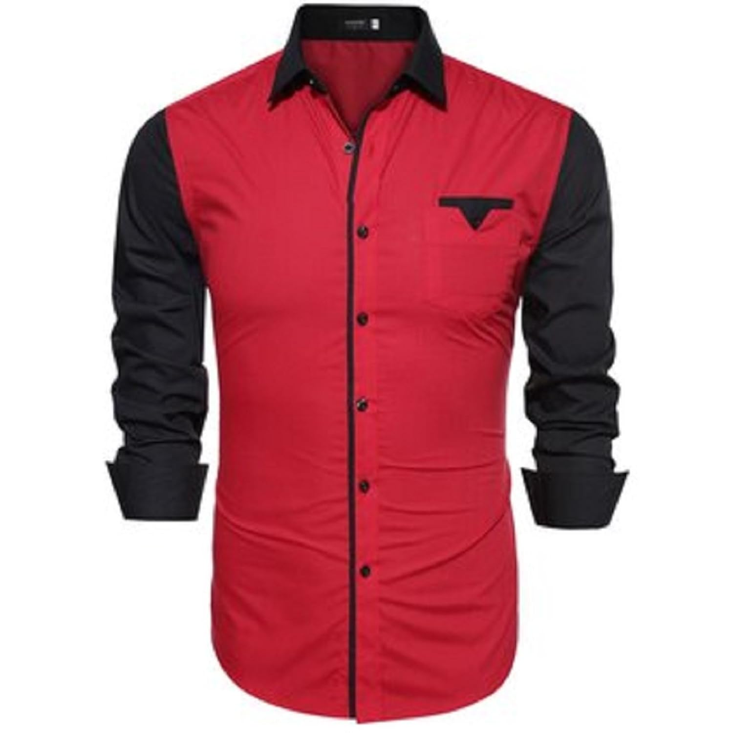 ud fabric red and black casual cotton shirt for mens