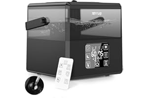 Terrug 6L Humidifiers for Bedroom Large Room, Warm & Cool Mist Humidifiers for Home, Quiet Air Humidifier & Essential Oil Diffusers With Remote Control, 360° Nozzle, Last up to 50H, 1-12H Timer(Black)