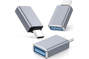 NZGEY USB C to USB Adapter 3 Pack[Fit Side-by-Side][High-Speed Data Transfer]Type C to USB 3.0 Female Adapter OTG Converter for MacBook Air,for iPad,for iPhone 15,Galaxy,Thunderbolt Device,Space Grey