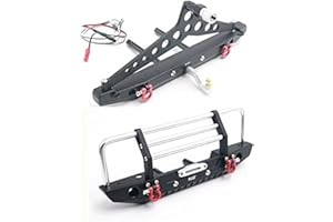 KYX Racing Alloy Front Rear Bumper Set for 1/10 RC Crawler SCX10 II TRX-4