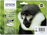 Epson T0895 Monkey Genuine Multipack Ink Cartridges 4 Colour DURABrite