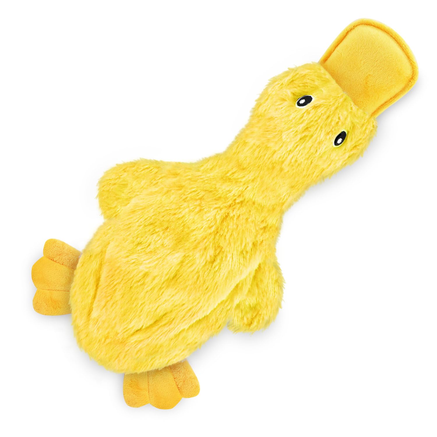 Photo 1 of Best Pet Supplies Crinkle Dog Toy for Small, Medium, and Large Breeds, Cute No Stuffing Duck with Soft Squeaker, Fun for Indoor Puppies and Senior Pups, Plush No Mess Chew and Play - Yellow