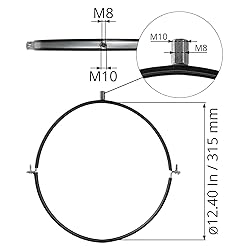 12" Inch Galvanized Pipe Hanger with Rubber