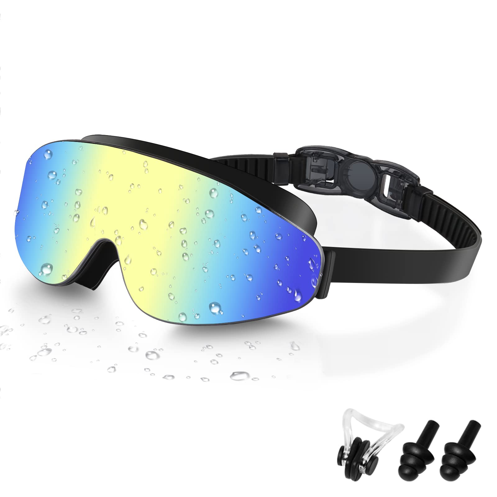 ORANZI Kids Swim Goggles, Polarized Swimming Goggles for Kids, Wide View Anti-Fog No Leaking Swim Glasses for Age 4-16