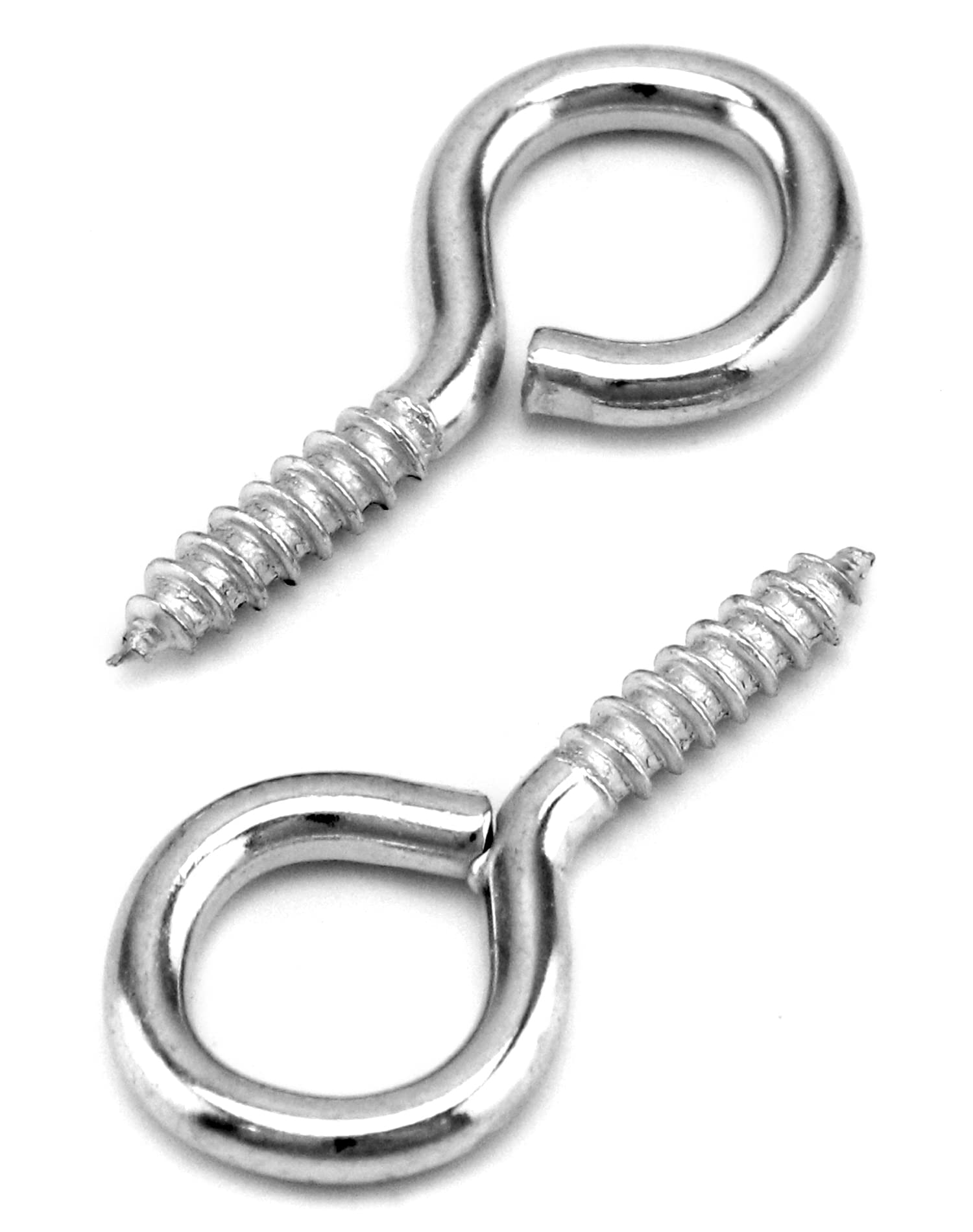 QWORK 60 x 40 x 19 mm Screw Ring Screws Galvanised for Hardware, Curtain Rope Chains, Craft Items