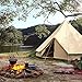 playdo Waterproof 4 Season Canvas Tent Bell Tent Yurt Tent with Stove Jack Hole for Outdoor Camping for 4/6/8/10/12 Persons (4M-13.1FT)