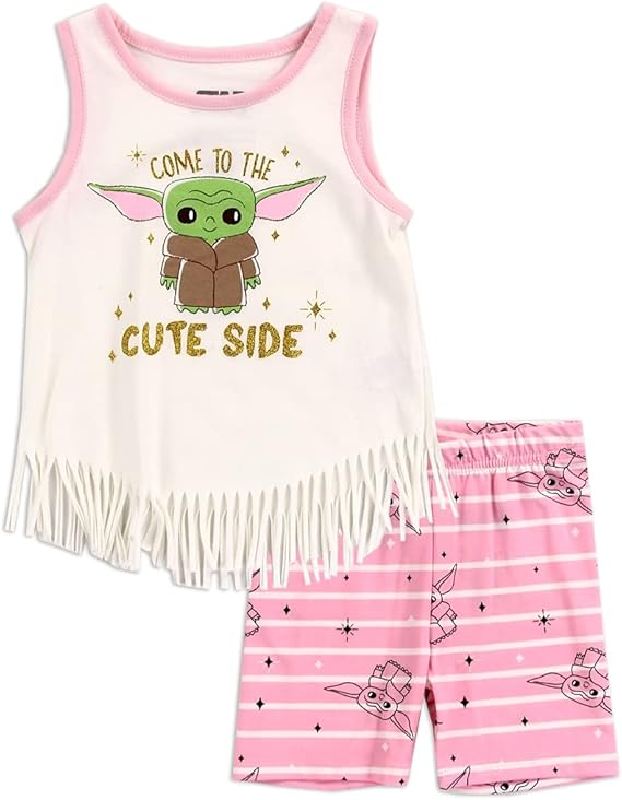 Star Wars Baby Yoda Girls Toddler 2Piece Short Set Clothing