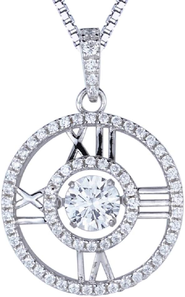 SERAFINA Dancing Pendant in Sterling Silver (White Sapphire)