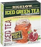 Bigelow Green Tea with Pomegranate Iced Tea, 8 Count, 2.56-Ounce Boxes (Pack of 6)