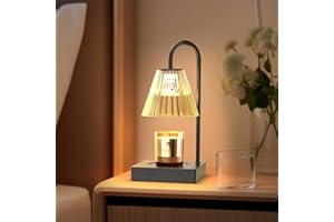 MR MIRYE Candle Warmer Lamp with 2 Bulbs, Electric Candle Warmer with Dimmer, Candle Lamp Warmer Compatible with Small & Large Candles, Dimmable Wax Melting Heater Candle Holder for Home Decor (Black)
