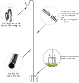 HOME RIGHT Adjustable Bird Feeder Pole 195cm Heavy Duty Metal Hook view 6