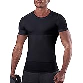 KOCLES Mens Slimming Compression Shirt, Slimming Undershirt Shirts for Men Body Shaper Shapewear Tummy Control