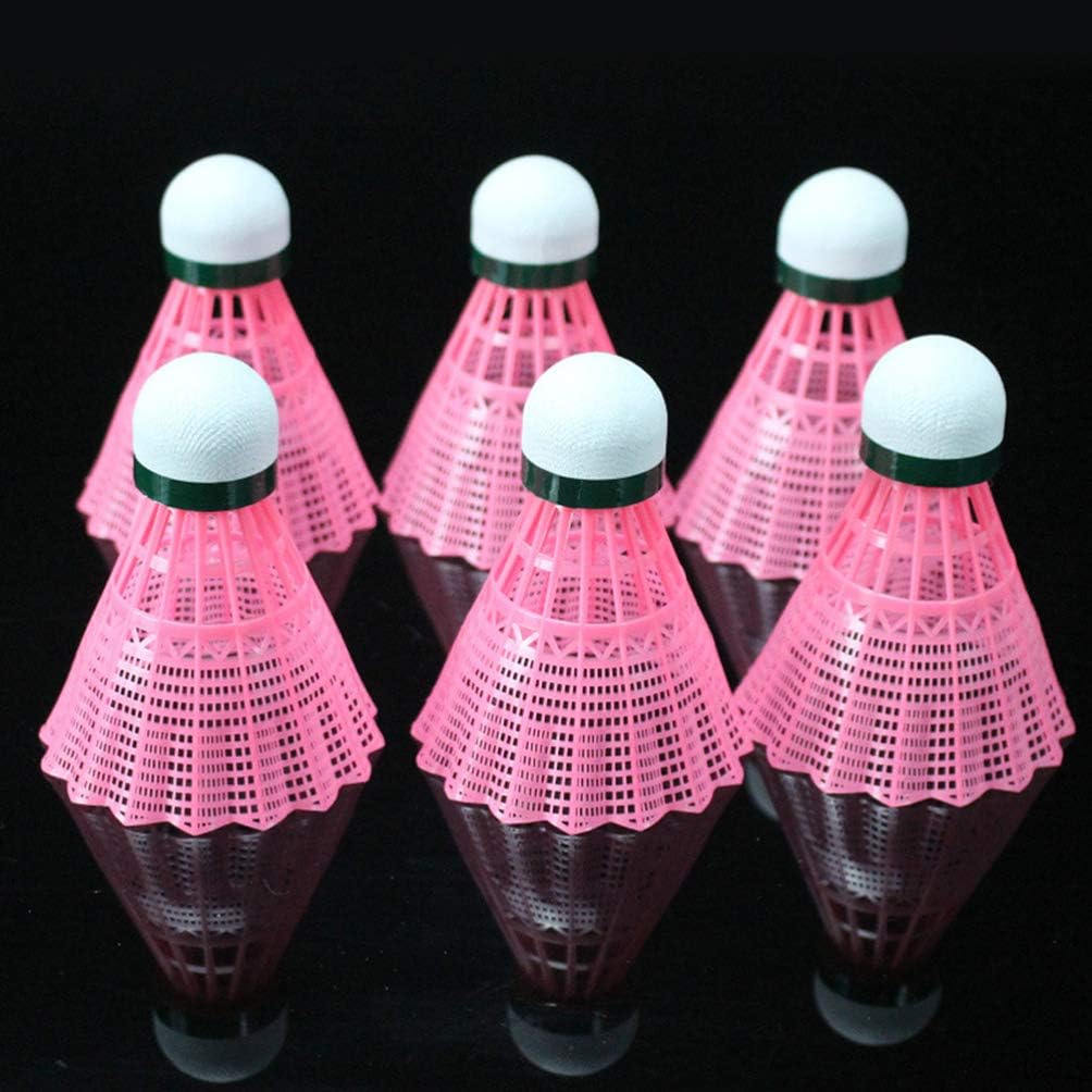 BESPORTBLE 6pcs Nylon Badminton Shuttlecocks Badminton Birdies Balls for Kids Adult Indoor Outdoor Sports Activities Pink : Sports & Outdoors