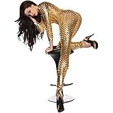 FEHEOO Sexy Hollow One Piece Bodysuit Women's Patent Lingerie Mardi Gras Valentine's Day Lingerie Costume Clubwear