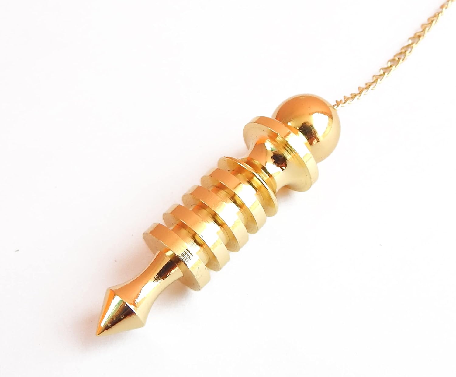 Indoor Fountains & Accessories - Myhealingworld Chamber Pendulum, Brass Metal Pendulum, Dowsing Pendulum, Divination Pendulum, Reiki Chakra Tool, Meditation Pendulum, Spiritual Tool