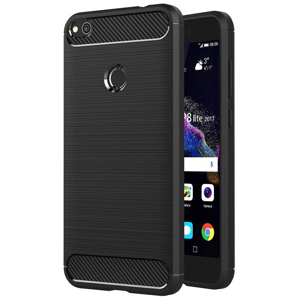 Funda Huawei P Lite AICEK Negro Silicona Fundas Para Huawei P Lite