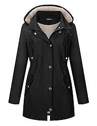 LOMON Women Rain Jacket Lightweight Hooded Jackets
