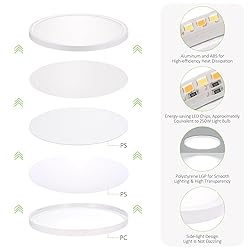 4 Pack LED Flush Mount Ceiling Light, 24W Ultra