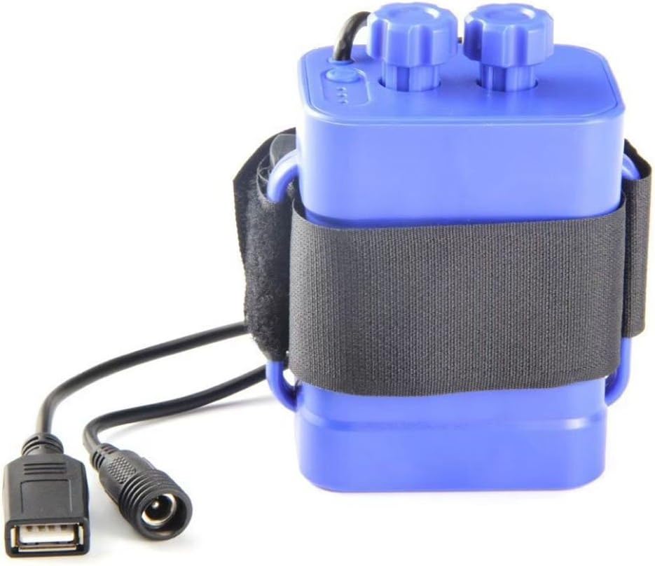 MinChen 8.4V Battery Pack Case for 2/4/6 x 18650 Battery Waterproof Safety Cycling Battery Pack Case Box Cover with DC and USB Interface for Bike Light Headlamp Cell Phone(No Batteries Included)