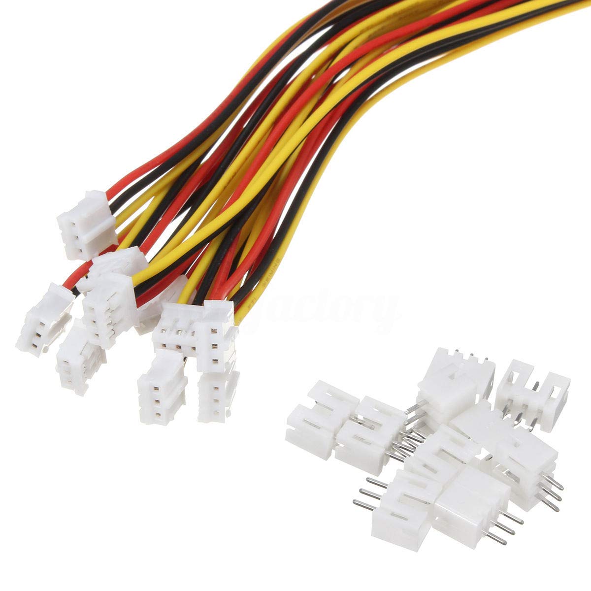 10 x Mini Micro JST 2.0 PH 3 Pin Male/Male with 150 mm Cable and Female