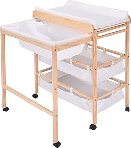 Cambiador mesa para bebé con baño mesa para cambiar pañales Mueble con
