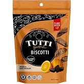 Tutti Gourmet Gluten Free Orange &amp; Dark Chocolate Biscotti 10oz, Vegan | Dairy-free, Egg-free, Halal &amp; Handmade. Twice-baked Italian Cookies w/ Dark Chocolate &amp; Orange zest. Serve w/ Coffee or Tea