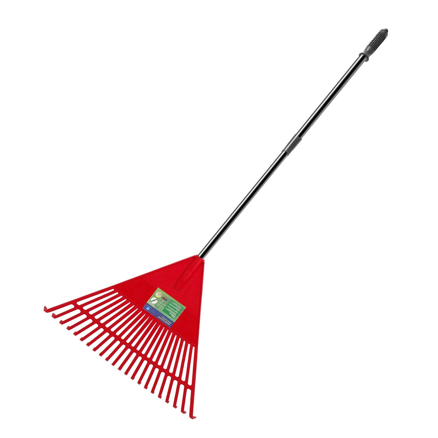 ORIENTOOLS Garden Leaf Rake Adjustable Lightweight Steel Handle Poly