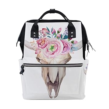 skull diaper bag