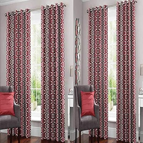 Buy Deco Ready Eyelet Polyester Check And Box Designs 6ft Window